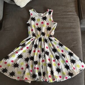 Dot Dot Smile Starburst Dress in Black, Pink, and Yellow